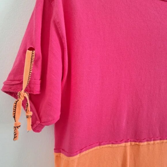 Kunky’s Orange & Pink T-Shirt Shift Dress - Picture 4 of 9
